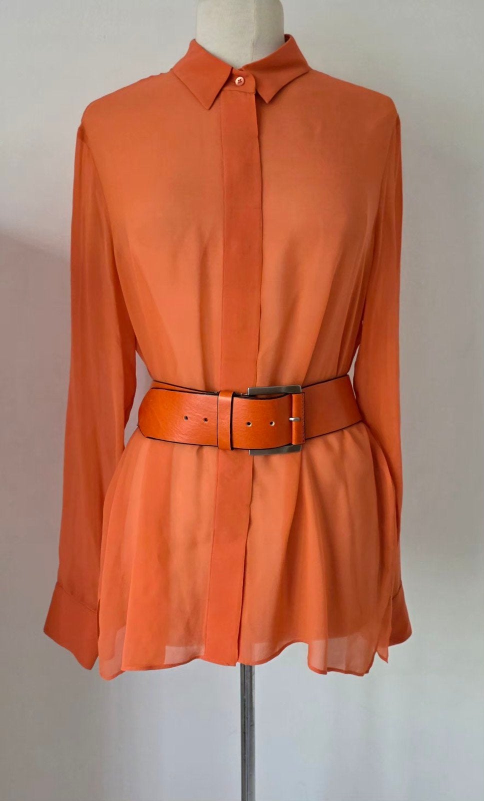 Dorothee Schumacher blouse 100% zijde 40/42/44, Maat 42/44 (L), Oranje, Ophalen of Verzenden, Zo goed als nieuw