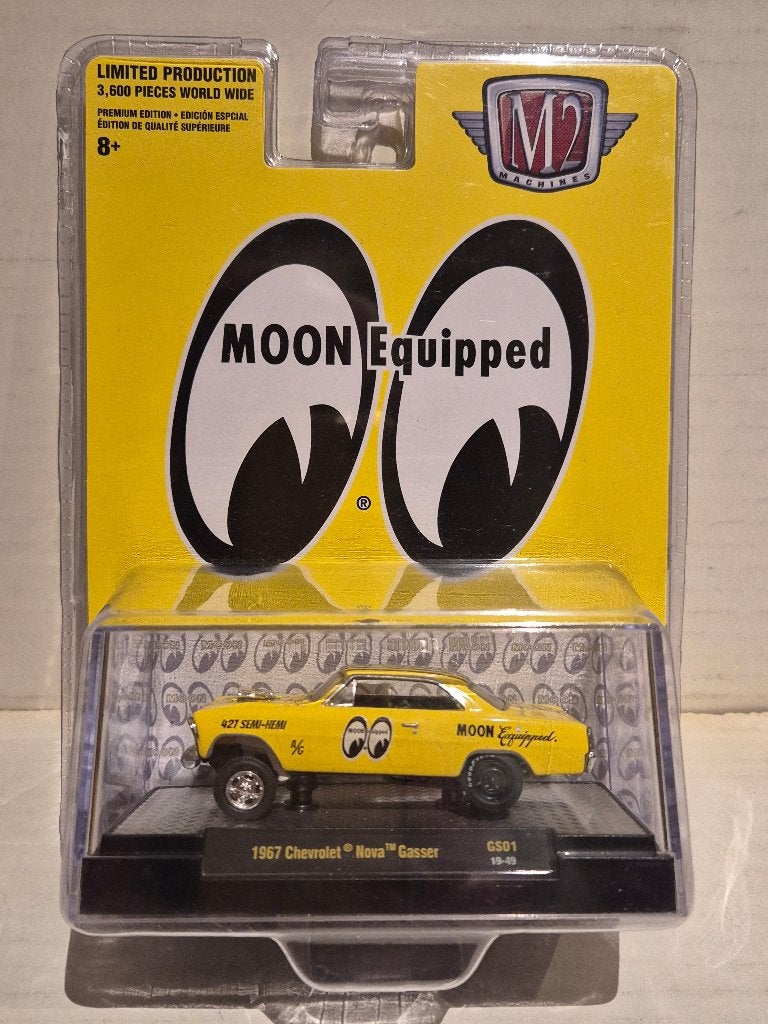 M2 Machines 1/64 1967 Chevrolet Nova Gasser, Ophalen of Verzenden, Zo goed als nieuw, Auto
