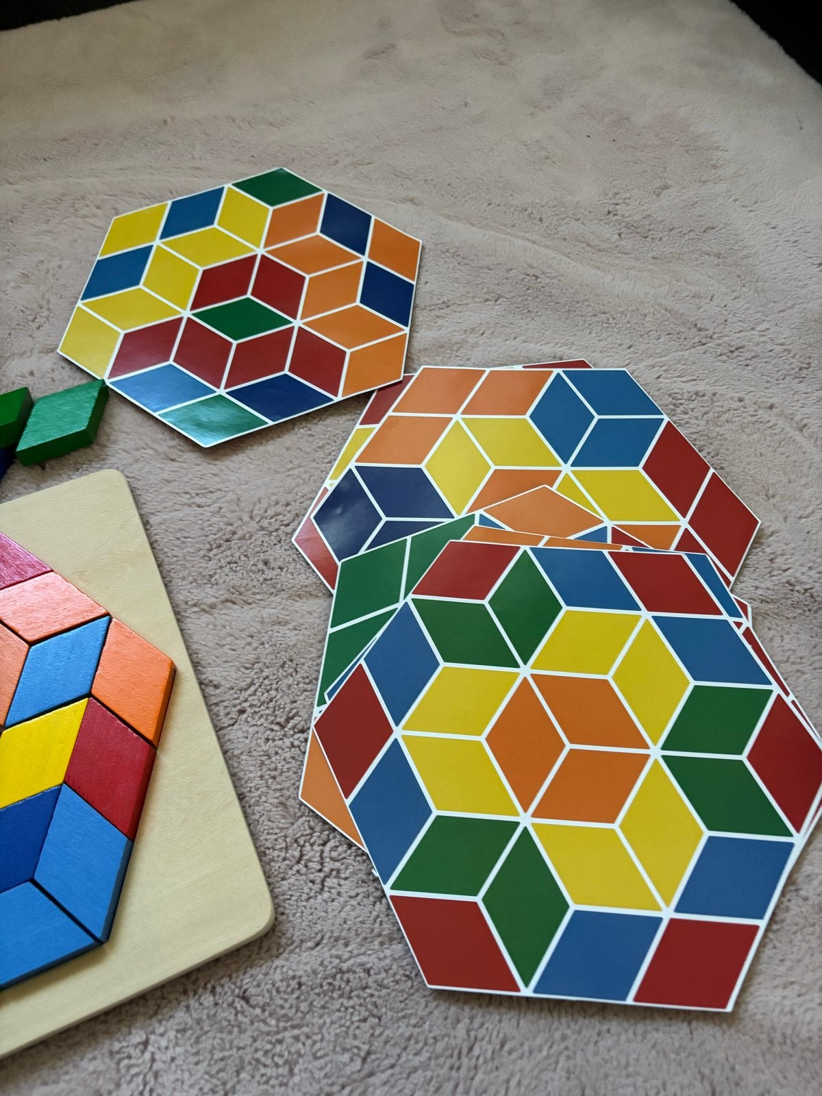 Playtive Mozaïek Puzzel - Houten Vormen en Patronen, 2 tot 4 jaar, 10 tot 50 stukjes, Ophalen of Verzenden, Zo goed als nieuw