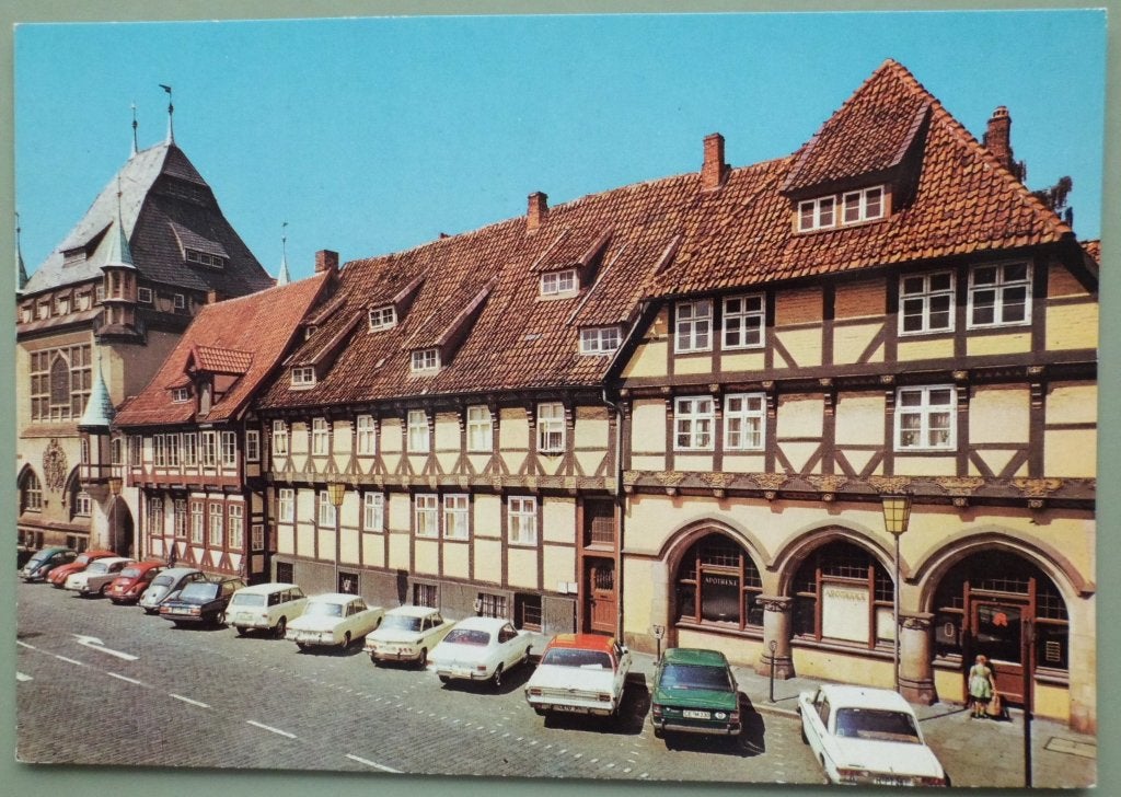 Celle - Duitsland - Stechbahn - oude autos - Ford BMW NSU, Ophalen of Verzenden, 1960 tot 1980, Ongelopen, Duitsland