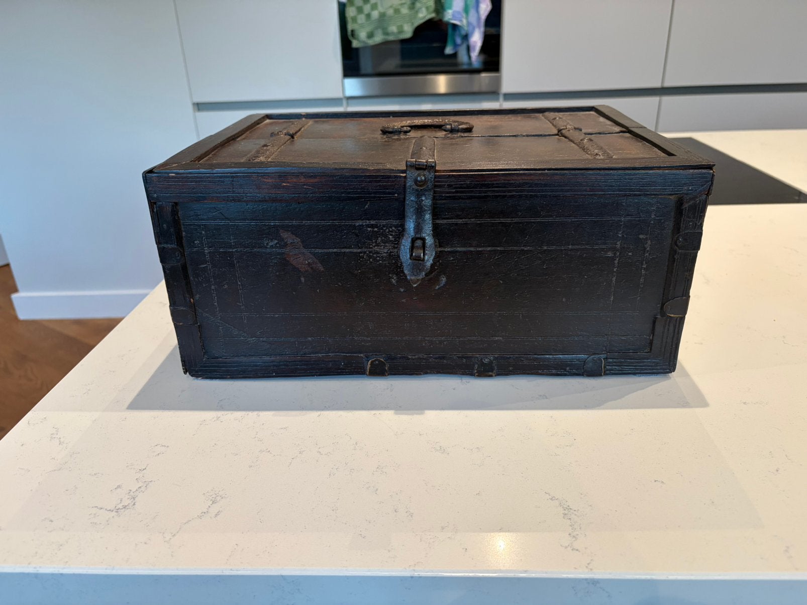 Bureua kistje / organizer hout, Huis en Inrichting, Woonaccessoires | Kisten, Ophalen, Zo goed als nieuw, Minder dan 50 cm