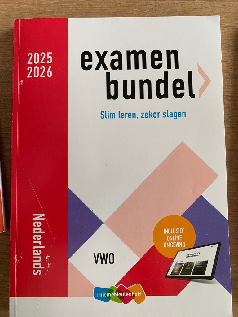 VWO EXAMENBUNDEL NEDERLANDS 25/26, Boeken, Ophalen of Verzenden, Zo goed als nieuw, VWO, Nederlands