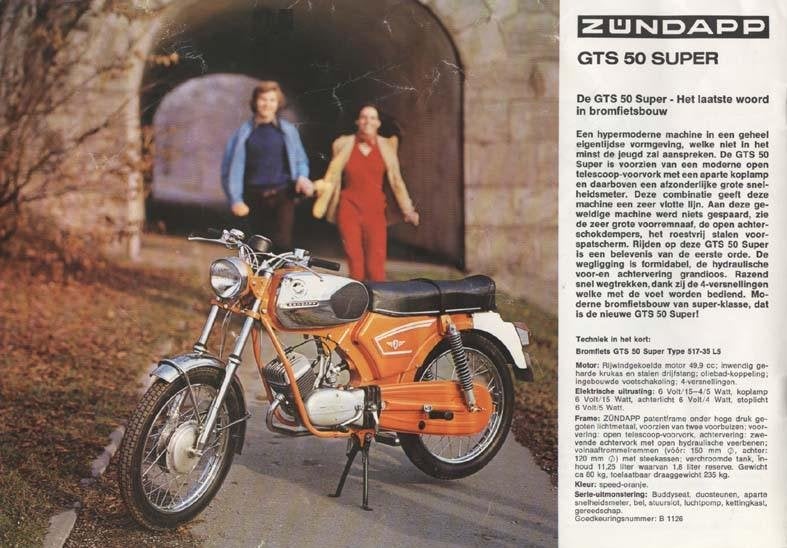Zundapp GTS 50 Super, Ophalen, Maximaal 45 km/u, GTS50, Zo goed als nieuw