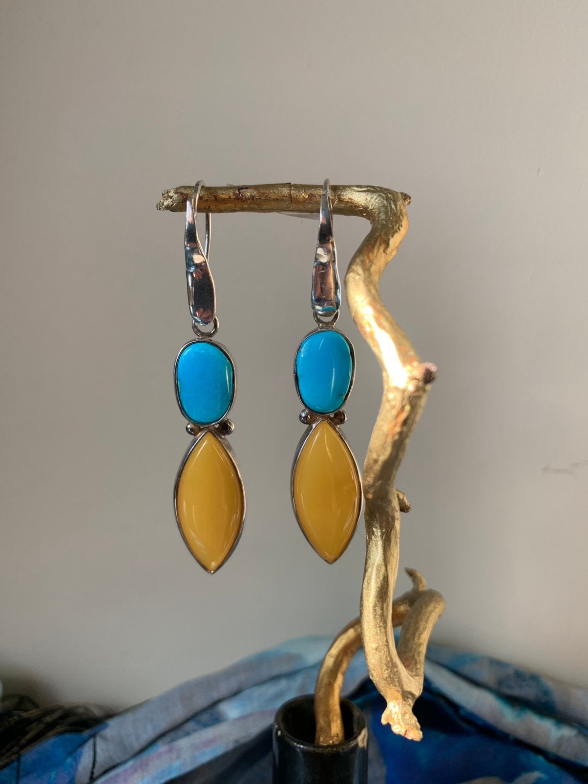 Turkoois turquoise sleeping beauty barnsteen zeldzaam uniek, Ophalen of Verzenden, Nieuw, Zilver, Met edelsteen
