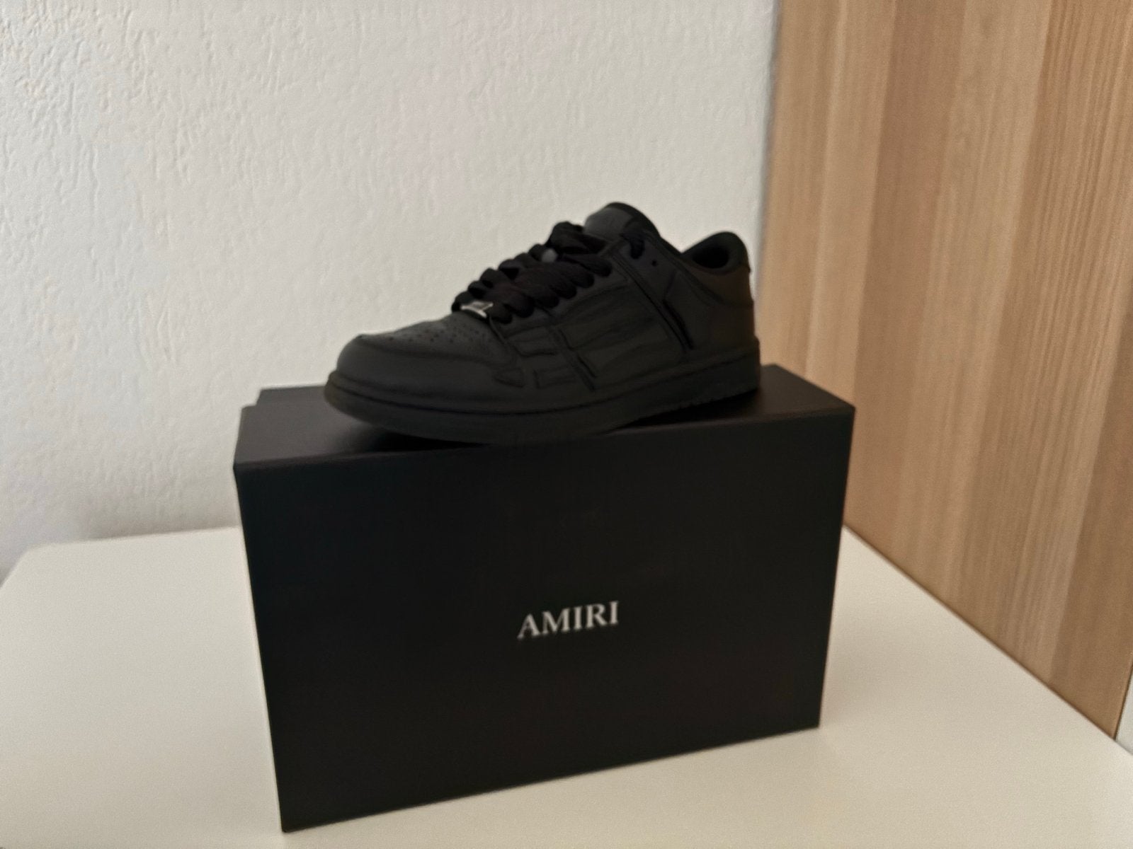 Amiri Skel Top Low sneakers zwart - Maat 42, Ophalen of Verzenden, Zo goed als nieuw, Zwart, Sneakers of Gympen