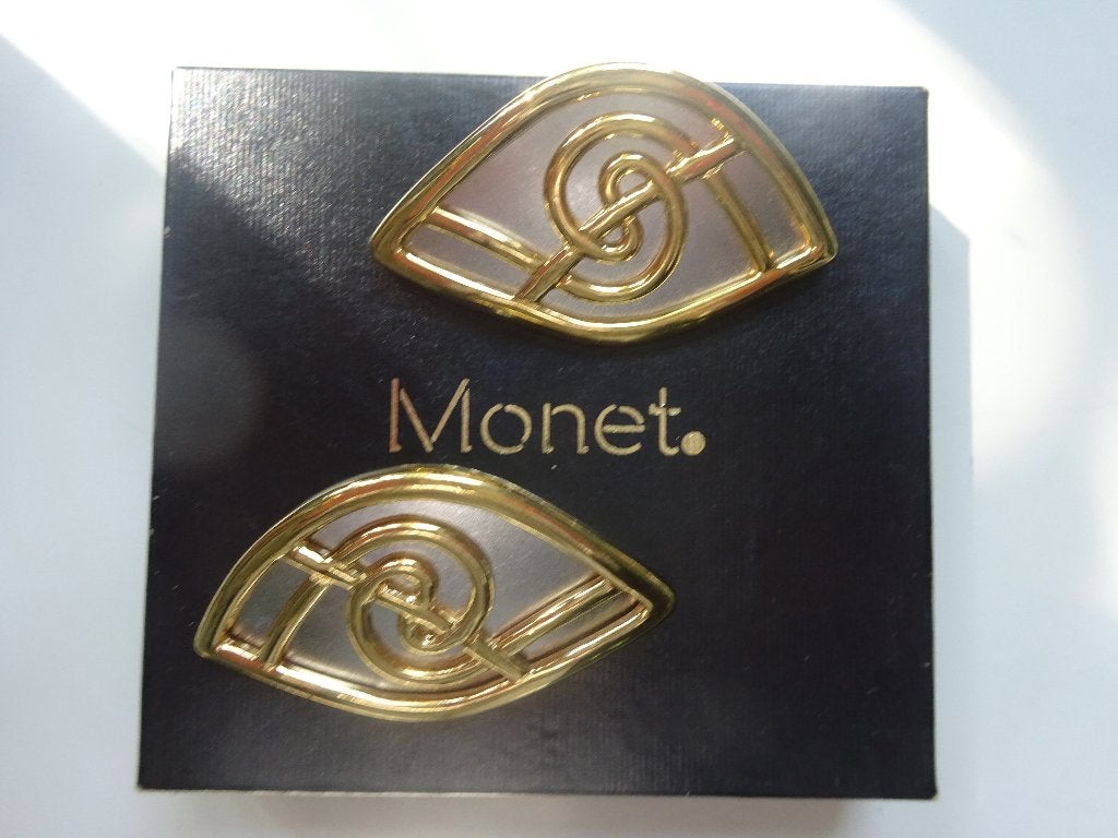 2x Monet design oorclips waarvan met 1x doosje, Sieraden, Tassen en Uiterlijk, Overige materialen, Nieuw, Ophalen of Verzenden