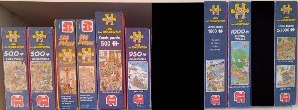 10 Jan van Haasteren puzzels, Ophalen of Verzenden, 500 t/m 1500 stukjes, Zo goed als nieuw
