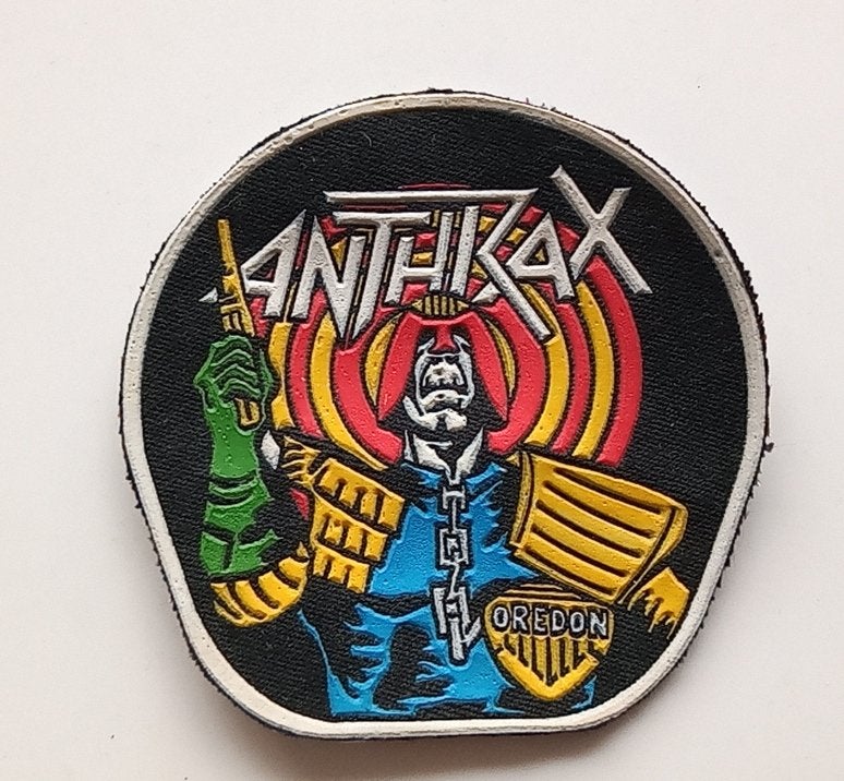 Anthrax zeldzame vintage  rubber patch rp3 metal, Verzenden, Nieuw, Kleding
