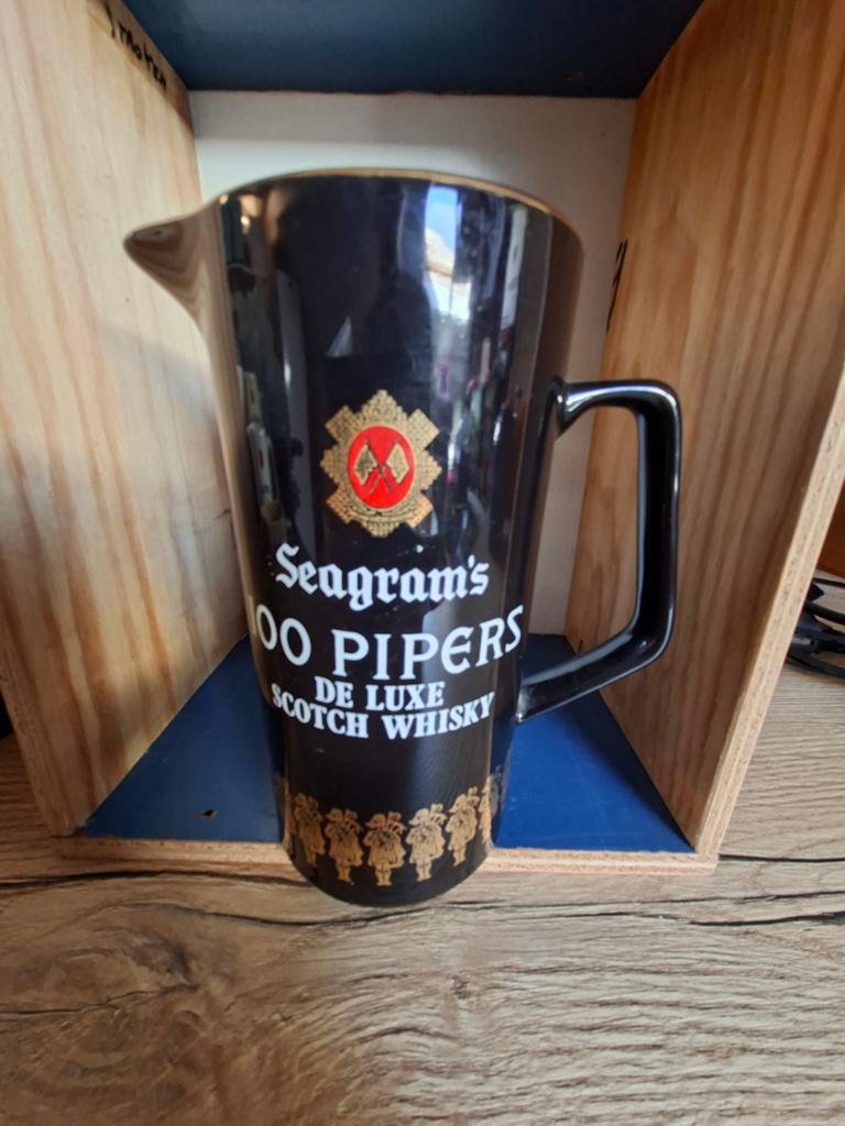 Vintage Seagram's 100 Pipers Whisky Waterkan, Ophalen of Verzenden