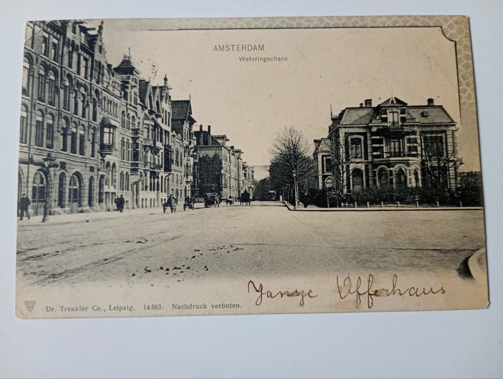 Amsterdam Weteringschans 1906, Ophalen of Verzenden, Voor 1920, Gelopen, Noord-Holland