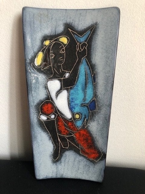 Ruscha wandtegel visvangst, Antiek en Kunst, Ophalen