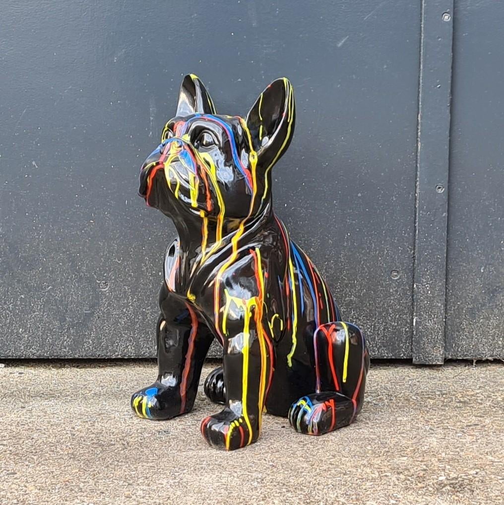 Franse bulldog beeld uniek & kleurrijk, Verzamelen, Ophalen, Nieuw, Dier