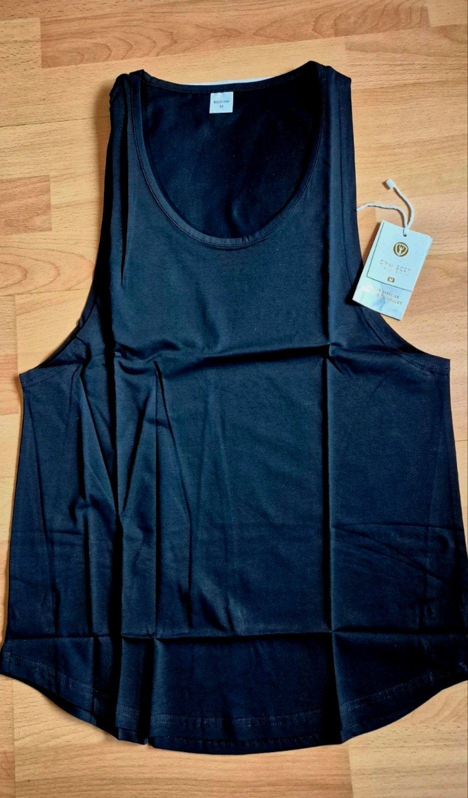 Nieuwe zwarte (sport) tank top maat M. Okselmaat 44 cm., Maat 48/50 (M), Zwart, Nieuw, Ophalen of Verzenden