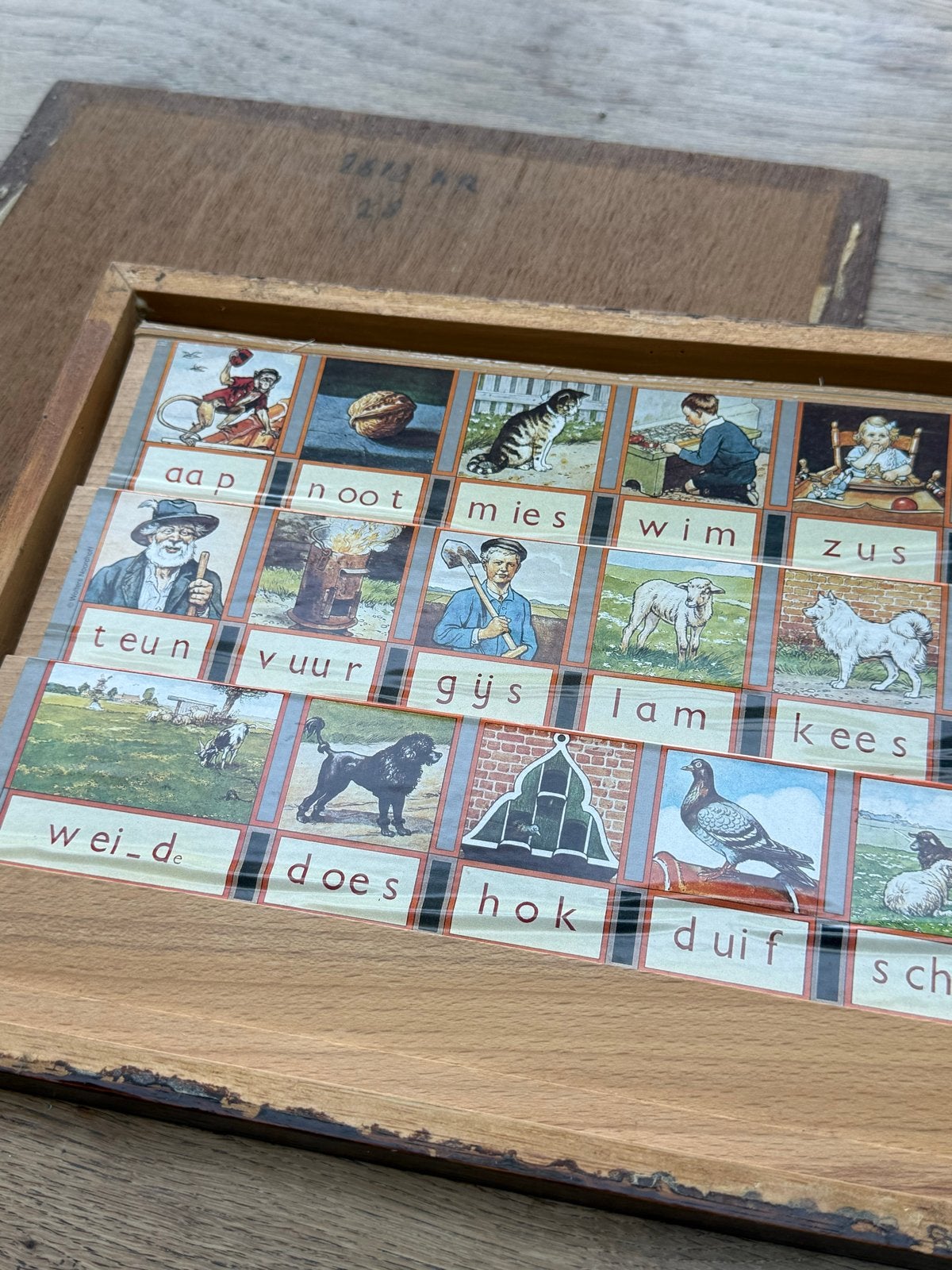 Vintage Aap Noot Mies leesplankje - Origineel en compleet, Ophalen of Verzenden