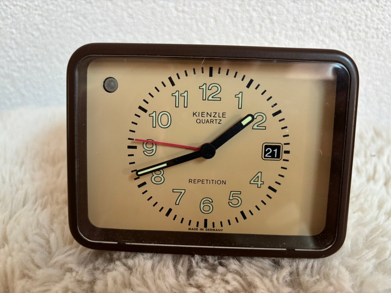 Vintage (reis) wekker Kienzle Quartz Germany, Witgoed en Apparatuur, Wekkers, Ophalen of Verzenden, Zo goed als nieuw