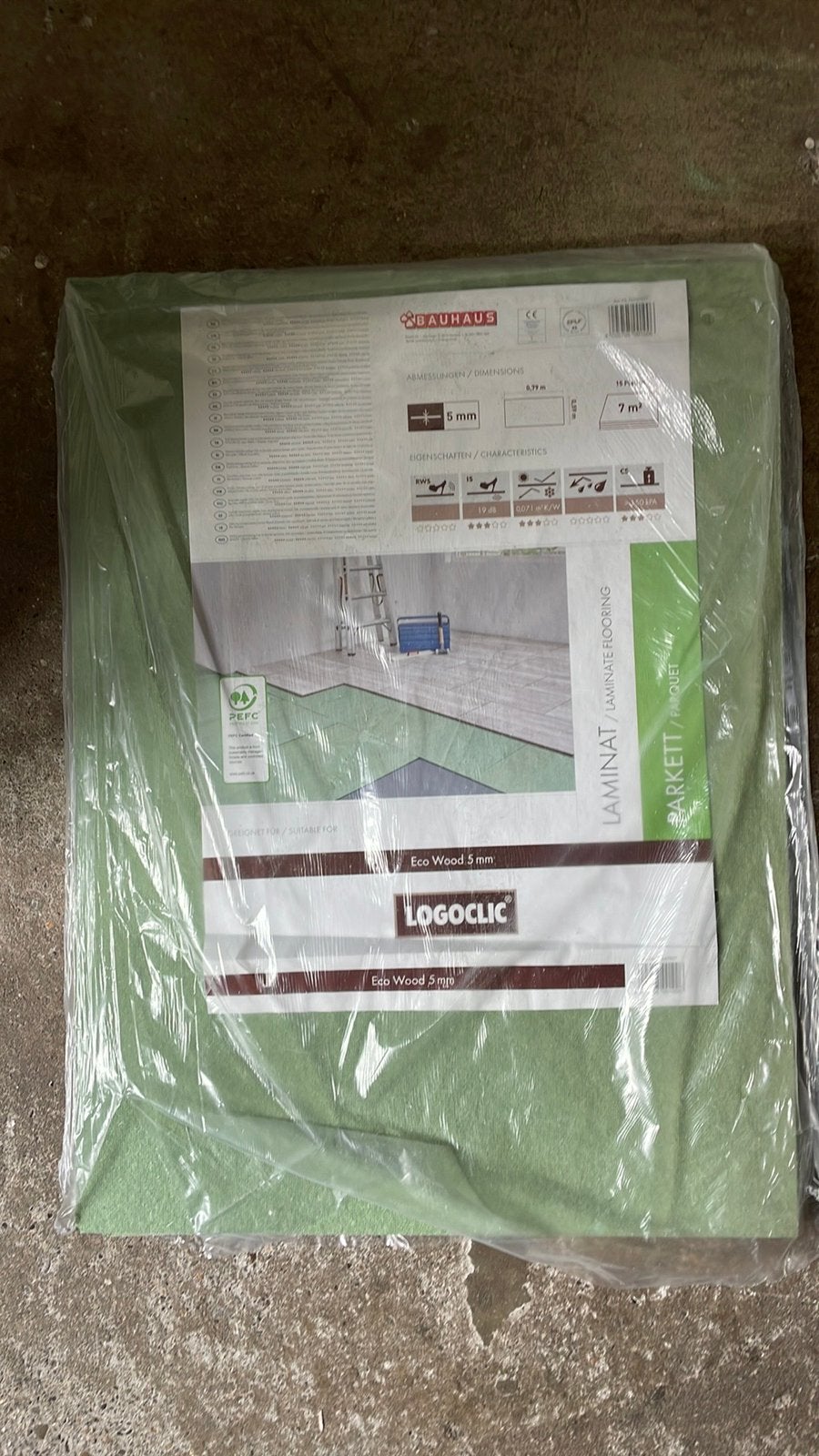 Groene onderplaten voor laminaat, Doe-het-zelf en Verbouw, Ophalen, Zo goed als nieuw, Minder dan 5 m², Folie