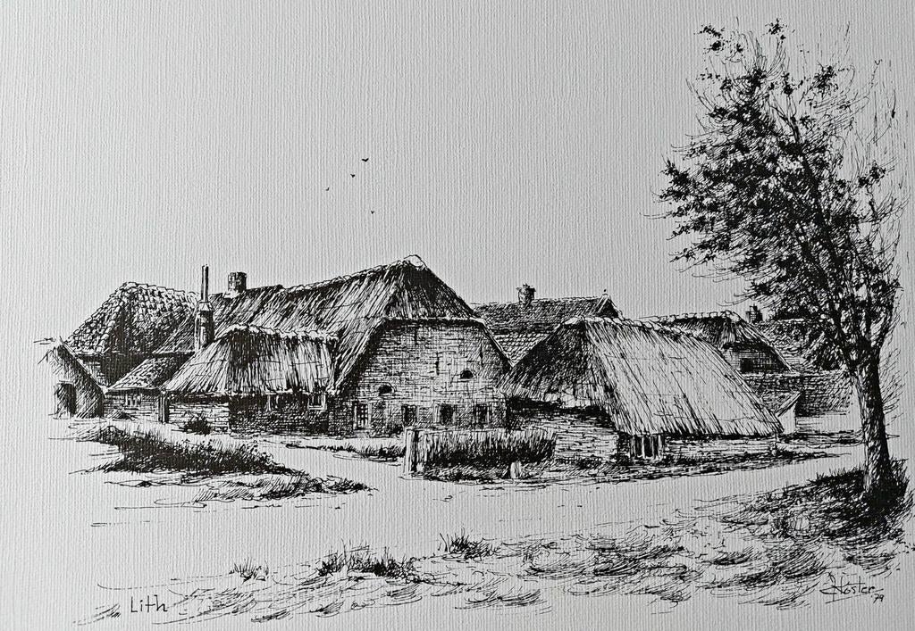 Lith ... boerderijen ..., Antiek en Kunst, Ophalen of Verzenden