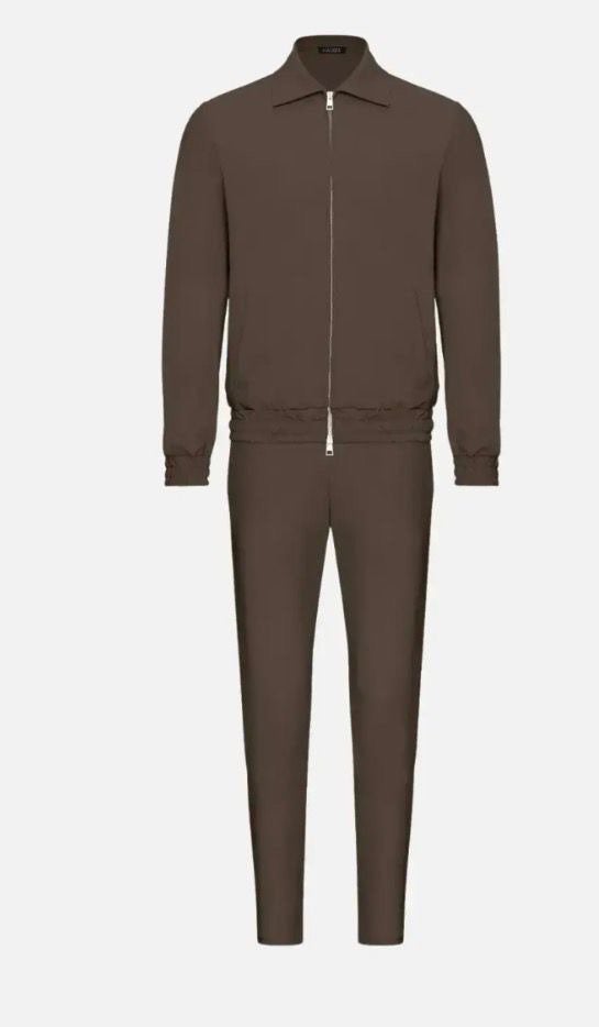 Bruine Techsuit maat XL, Ophalen of Verzenden, Zo goed als nieuw, Bruin, Trouwpak