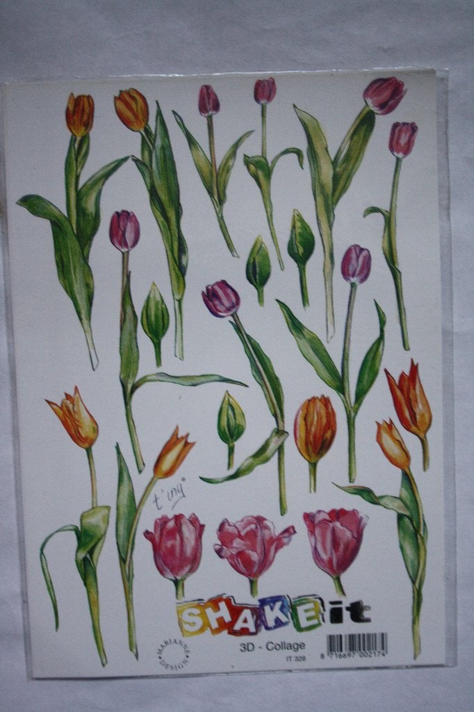 6 st. A5 knipvellen A5 shake-it 3D collage 9876, Ophalen of Verzenden, Nieuw, Natuur, Knipvel