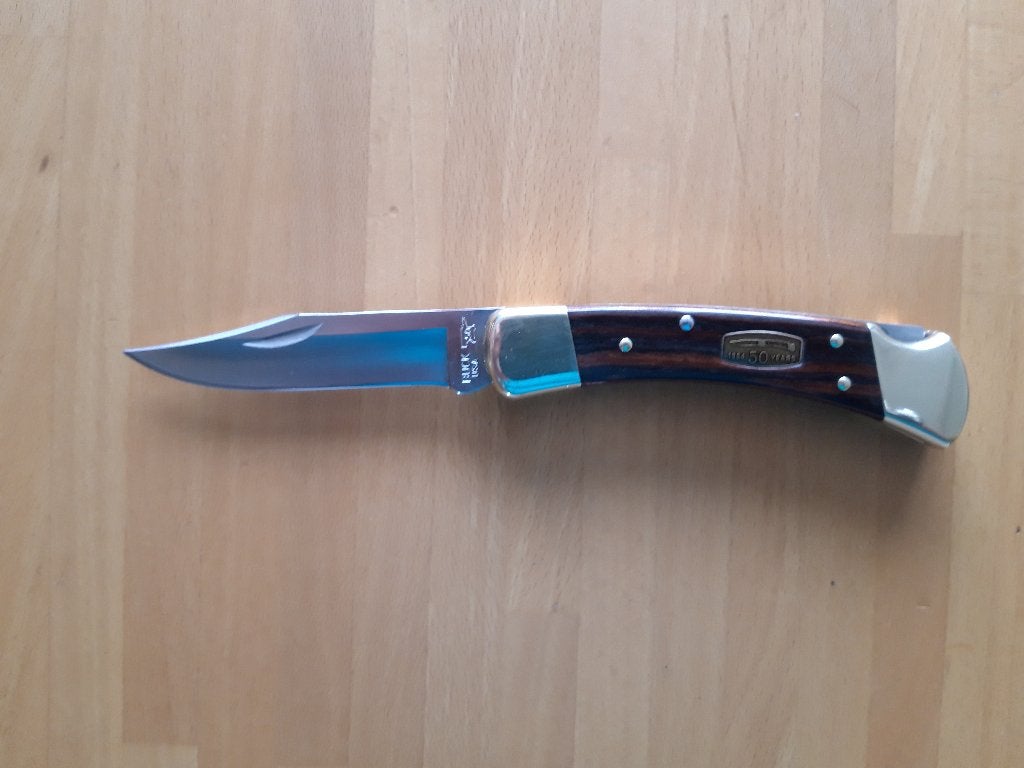 Buck 110 50th Anniversary Folding Hunter, Ophalen of Verzenden, Zo goed als nieuw