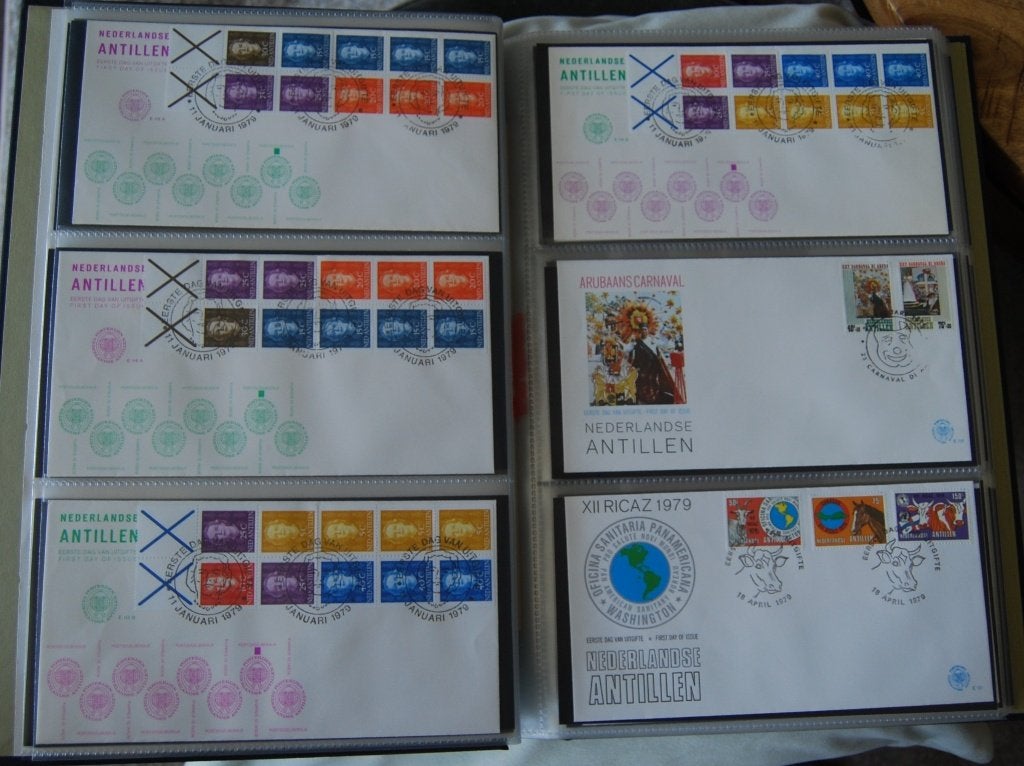 Nederlandse Antillen 1e dag envelop E118 tm E160, '79 tm '83, Postzegels en Munten, Postzegels | Eerstedagenveloppen, Ophalen of Verzenden