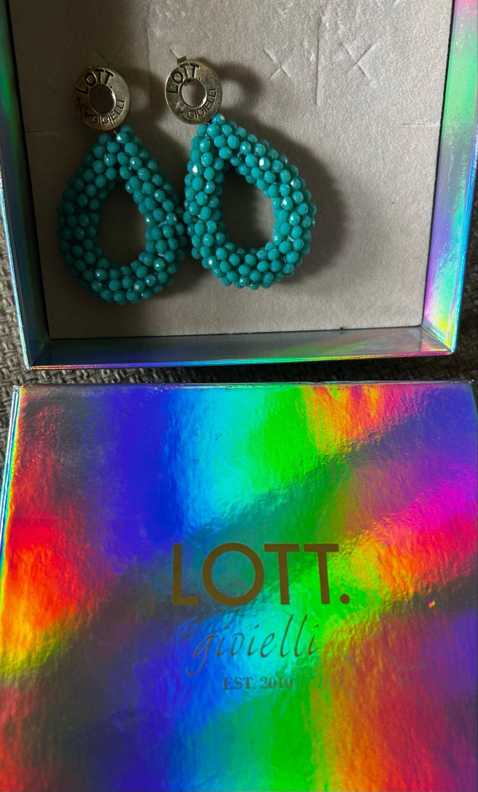 Lott Gioielli oorbellen - Turquoise, Overige materialen, Overige kleuren, Ophalen of Verzenden, Zo goed als nieuw