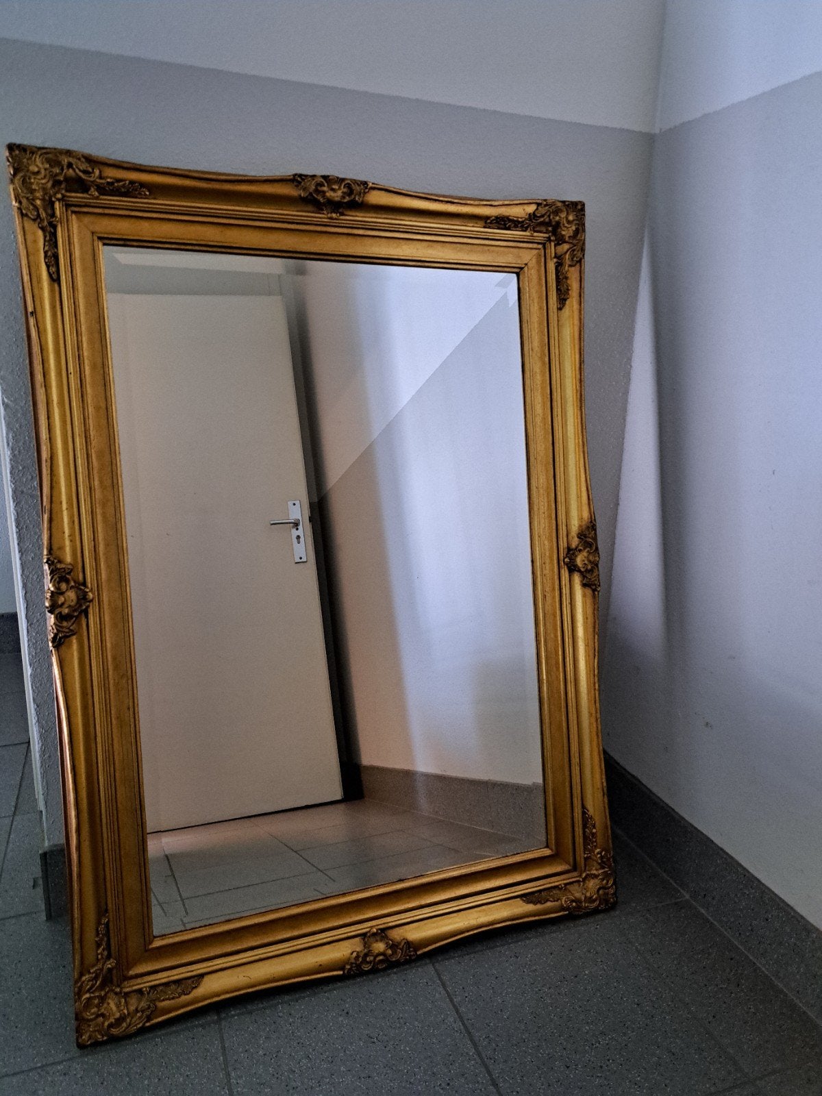 Prachtige Barok spiegel..Antiek look kleur lijst!, Ophalen of Verzenden, Rechthoekig