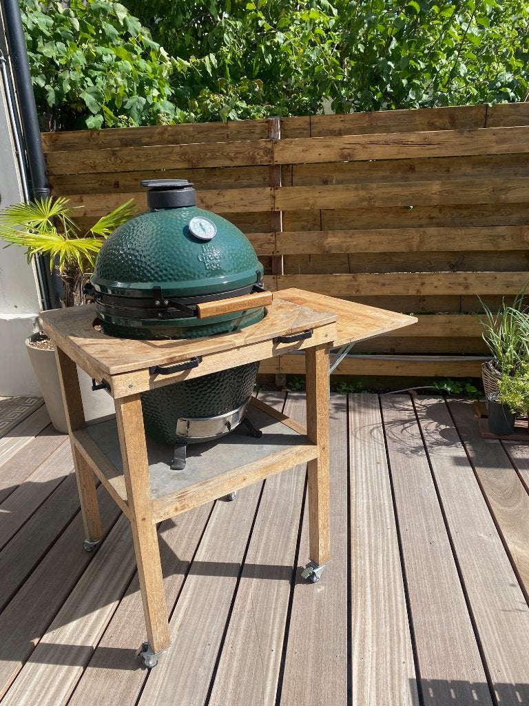 Bbq tafel voor large green egg / kamado, Ophalen, Gebruikt, Houtskool, Vrijstaand