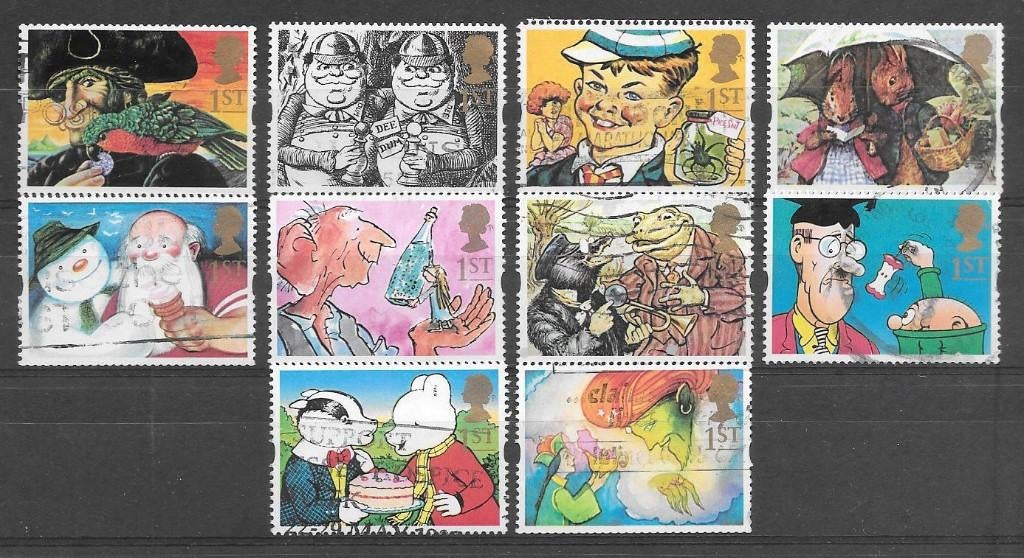 UK 1993  Kinderboekfiguren, Verzenden, Gestempeld