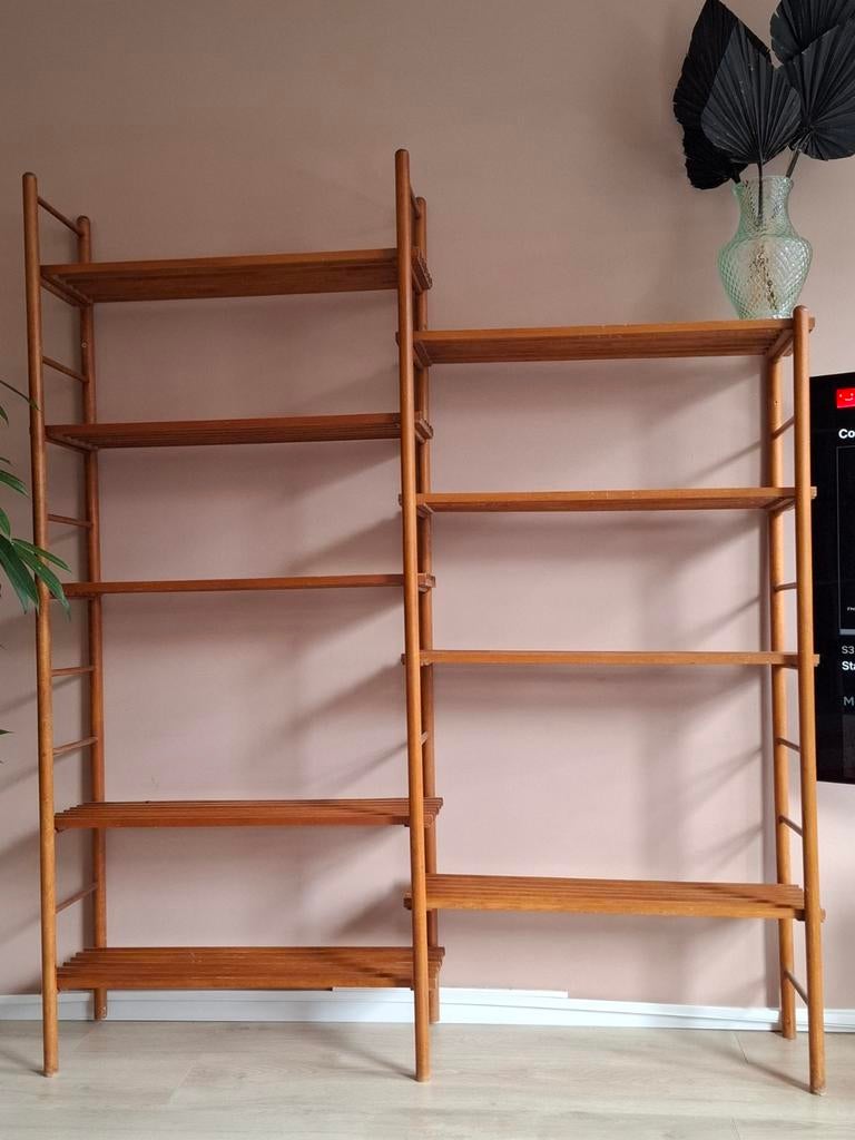 Stokkenkast 180x160 cm met planken van 80 cm, Met plank(en), Gebruikt, 150 tot 200 cm, Ophalen of Verzenden