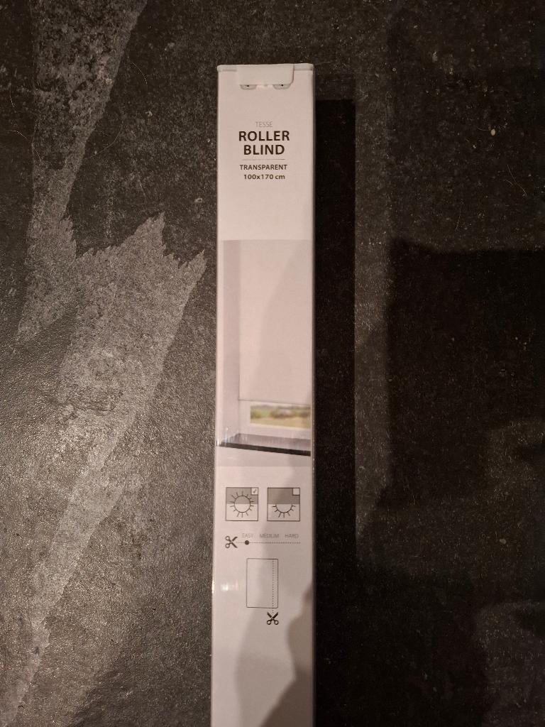 1x Rolgordijn 100 x 170 roller blind Tesse wit transparant, Huis en Inrichting, Stoffering | Gordijnen en Lamellen, Strak, Wit