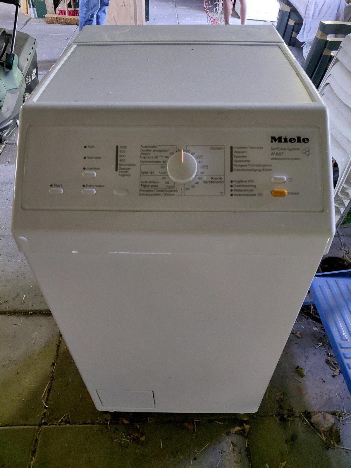 Miele W 667 Bovenlader Wasmachine - SoftCare System, Ophalen, 1200 tot 1600 toeren, Gebruikt, 4 tot 6 kg