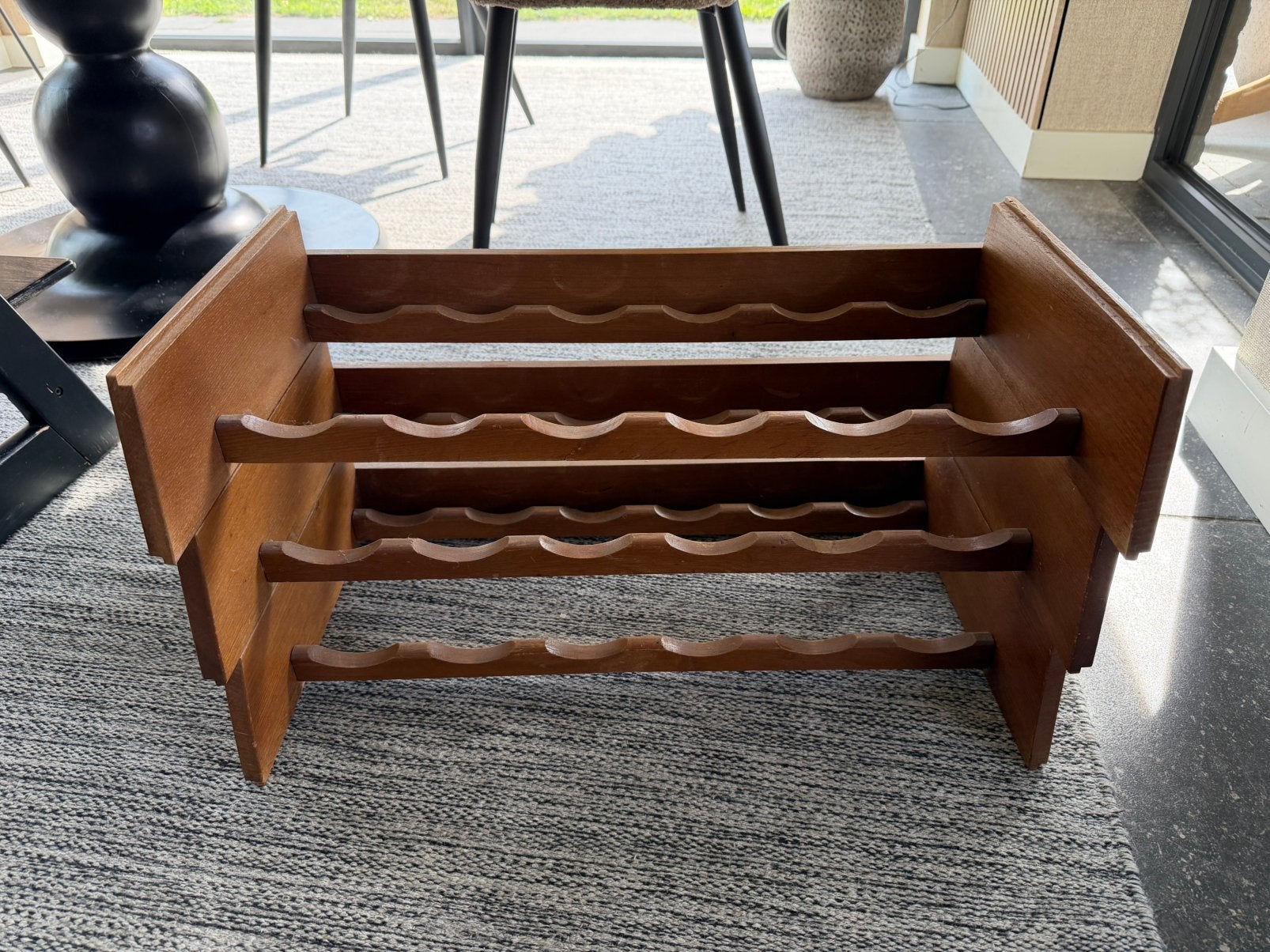 Houten vintage wijnrek - gratis, Ophalen, Gebruikt, Hout, 15 tot 25 flessen