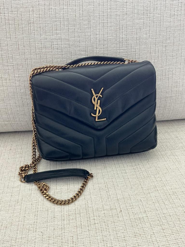LouLou Saint Laurent tas medium, Ophalen, Zo goed als nieuw, Zwart, Schoudertasje