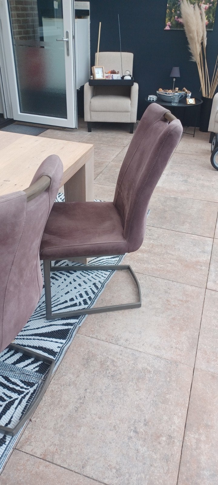 Tafel met 6 stoelen, Ophalen, Gebruikt, 200 cm of meer, 50 tot 100 cm