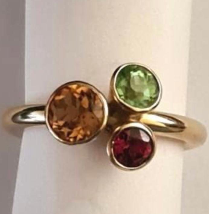 Atelier Hans-Paul Ring juwelier Den Haag, Sieraden, Tassen en Uiterlijk, Ringen, Gebruikt, Dame, 17 tot 18, Goud, Met edelsteen