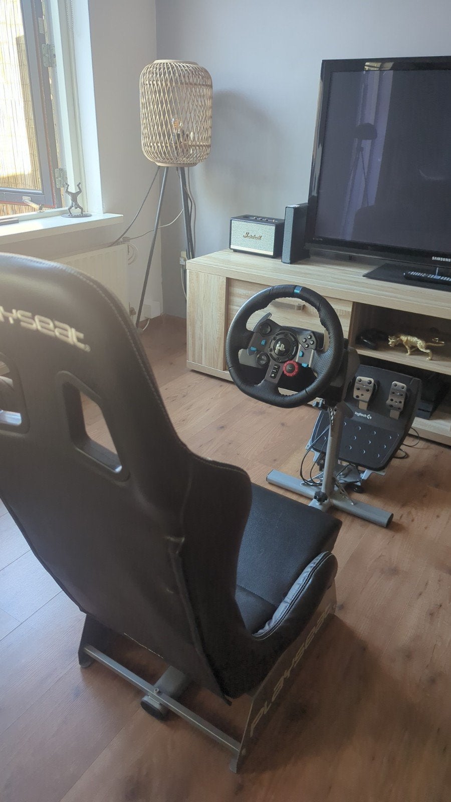 PlayStation 4 met Logitech G29 racestuur en Playseat, Ophalen, Met 1 controller, Original, 500 GB