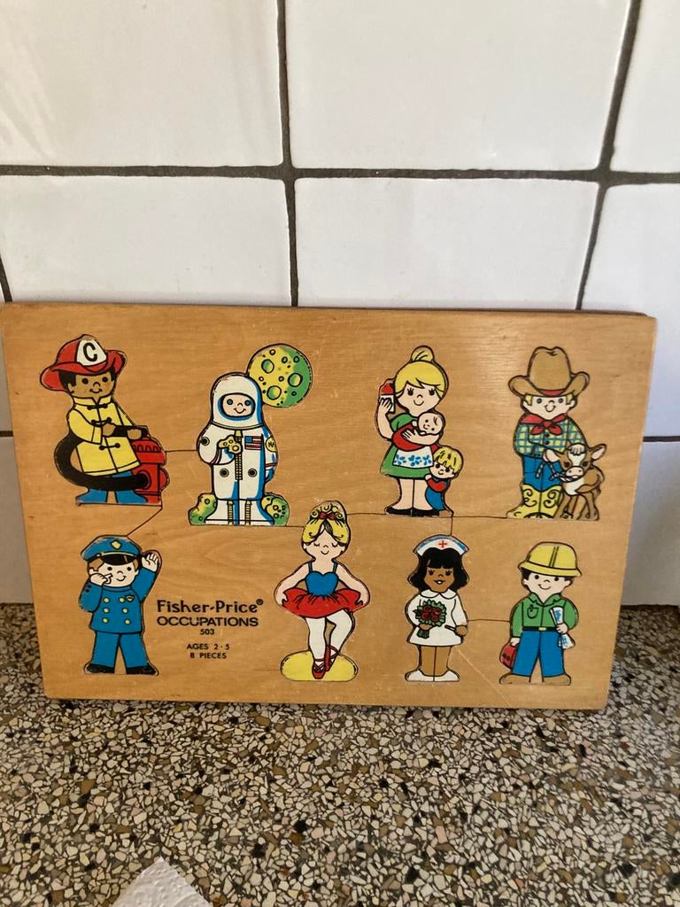 Oude puzzel, Kinderen en Baby's, Speelgoed | Kinderpuzzels, Ophalen of Verzenden, Minder dan 10 stukjes, Zo goed als nieuw