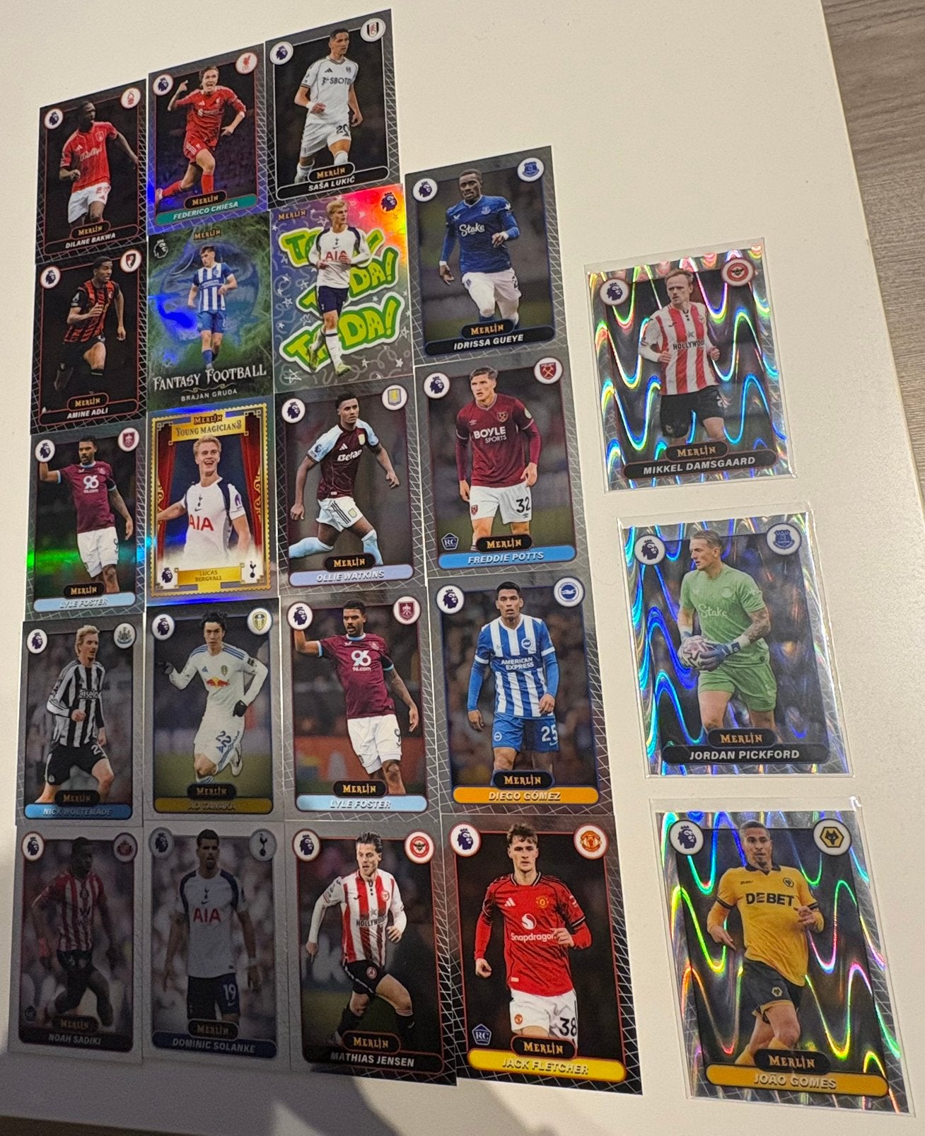 Topps merlin premier league kaarten, Verzenden, Zo goed als nieuw