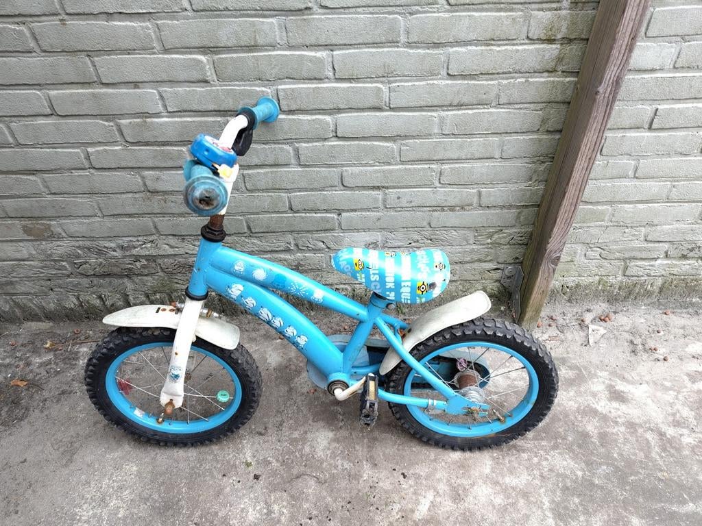 Fiets met mignons, wielmaat 14 inch. Gratis opknappertje., Ophalen, Gebruikt, Minder dan 16 inch