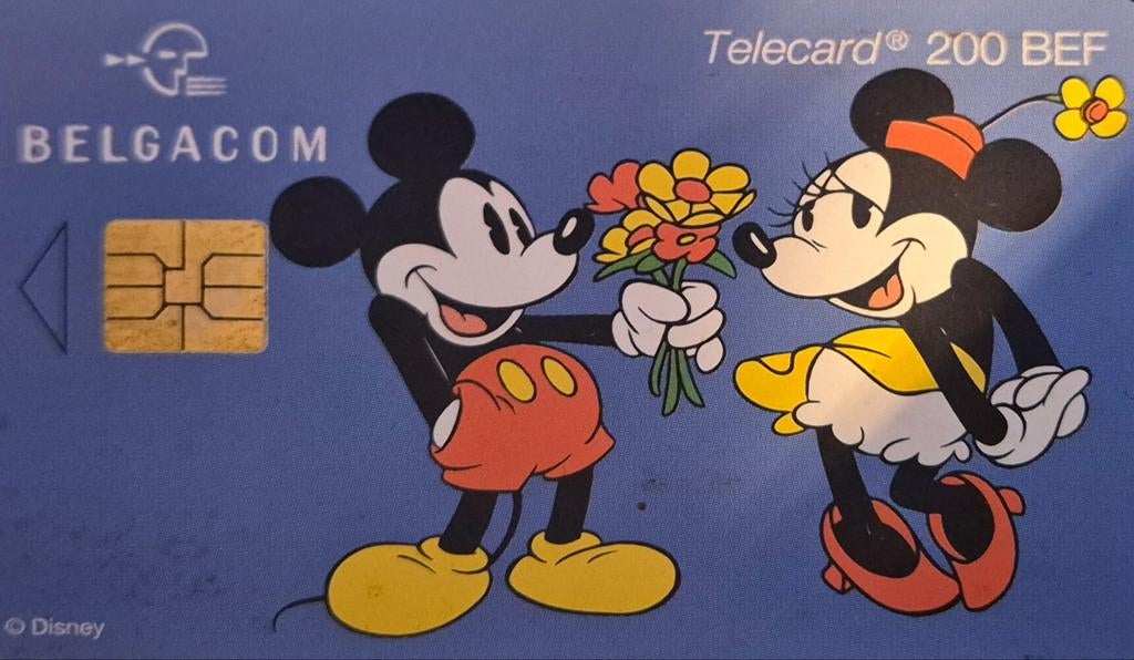 Telefoonkaart Disney Mickey Mouse Belgacom - België 1998, Verzamelen, Telefoonkaarten, Buitenland, Ophalen of Verzenden