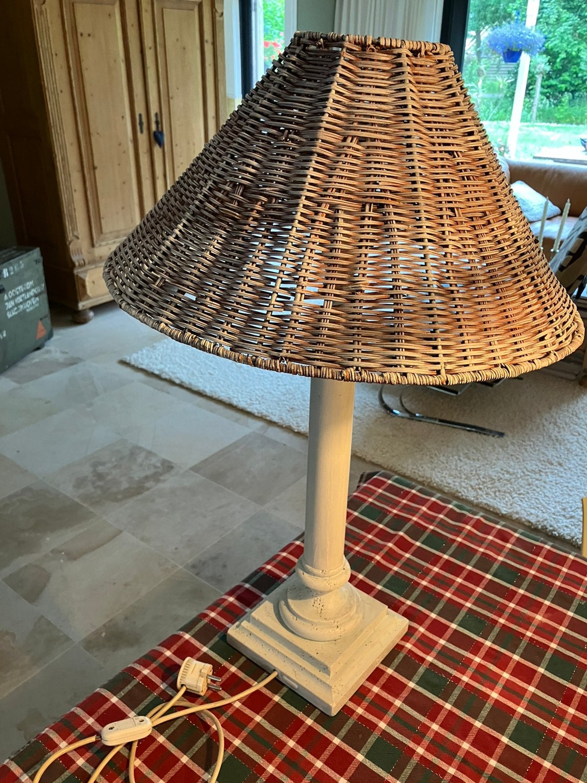 leuke vintage lamp, Ophalen, Gebruikt, Vintage/Beach style, Overige materialen