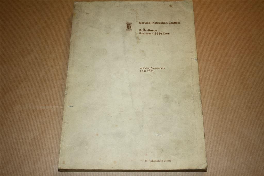 Rolls Royce Pre-War [1939] Cars - Service Instruction Leafle, Ophalen of Verzenden