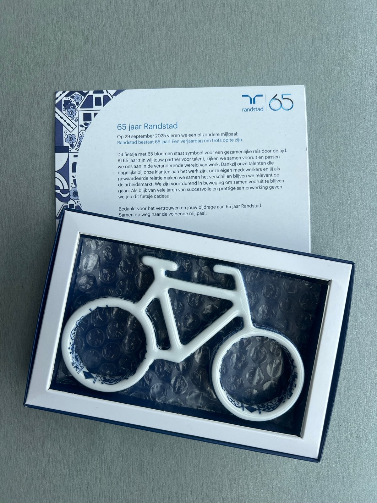 65 jaar Randstad Delfts Blauw fietsje, Ophalen of Verzenden