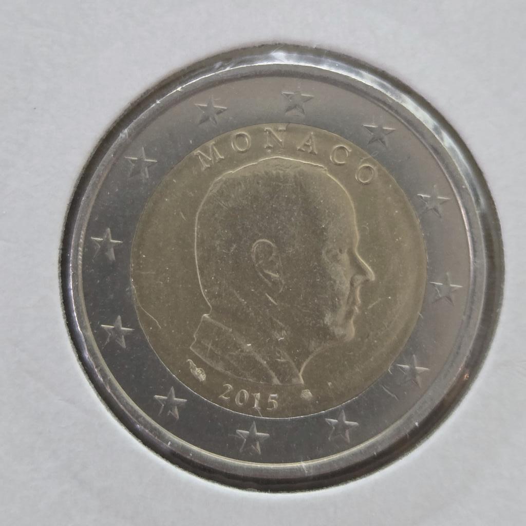 Monaco 2015 | Reguliere €2, Postzegels en Munten, Munten | Europa | Euromunten, Ophalen of Verzenden, Monaco, 2 euro, Losse munt