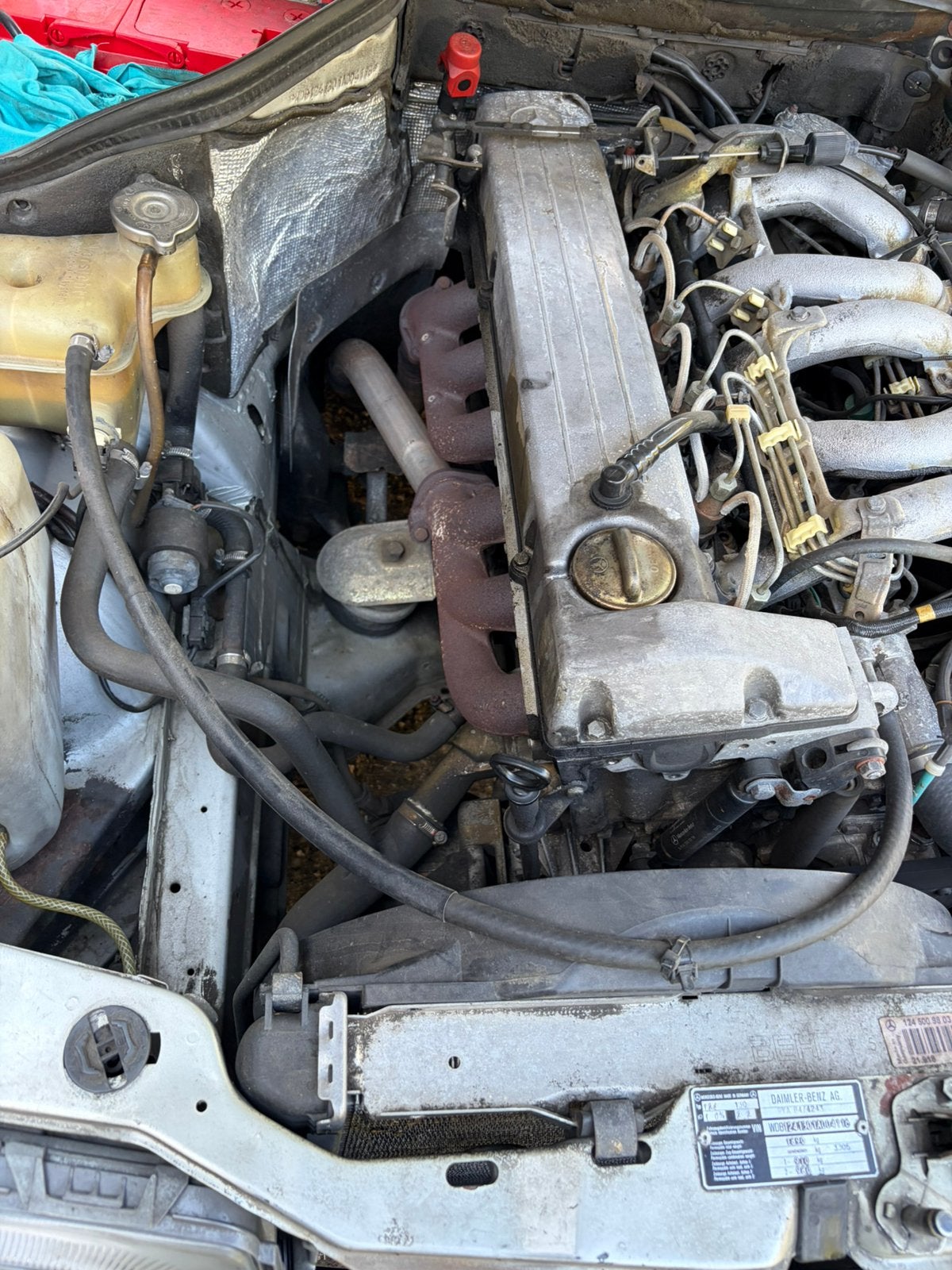 Mercedes w124 om 603 motor en bak, Auto-onderdelen, Ophalen, Gebruikt, Mercedes-Benz