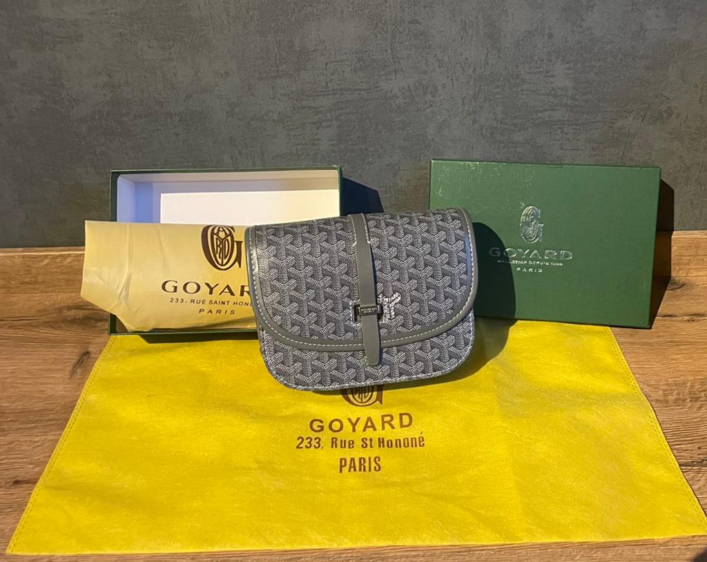 Goyard Belvedère schoudertas, Sieraden, Tassen en Uiterlijk, Verzenden, Nieuw, Grijs