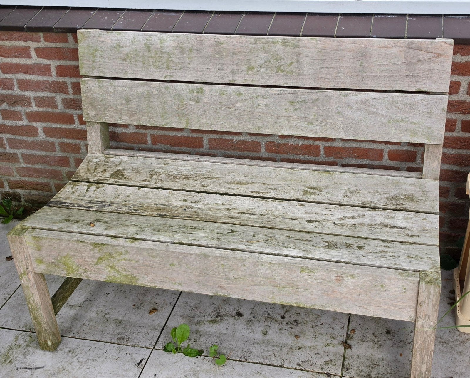 Teakhouten tuinbank 120cm, Tuin en Terras, Tuinbanken, Ophalen, Gebruikt, Hout