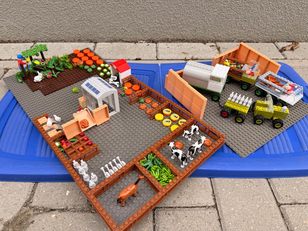 Grote Plus Bricks boederij speelset met dieren en voertuigen, Ophalen, Zo goed als nieuw, Overige merken