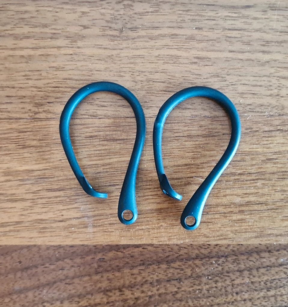 Set van 2 blauwe oorknoppen voor oorhaken, Sieraden, Tassen en Uiterlijk, Oorbellen, Ophalen of Verzenden, Zo goed als nieuw, Blauw